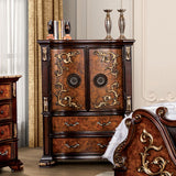Aquilina Chest - Dark Cherry/Oak