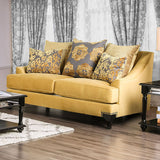 Viscontti Love Seat - Gold/Gray