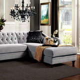 Rotterdam Sectional - Warm Gray/Black/Silver
