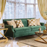 Verdante Sofa - Emerald Green/Gold