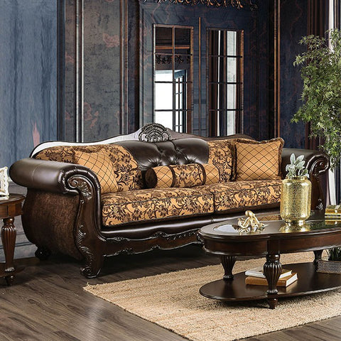 Quirino Sofa - Dark Brown/Tan
