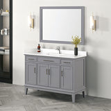 Soline Vanity Set w/ Mirror - White/Gray