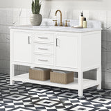 Arthur 48" Vanity with Top/ Sink - White