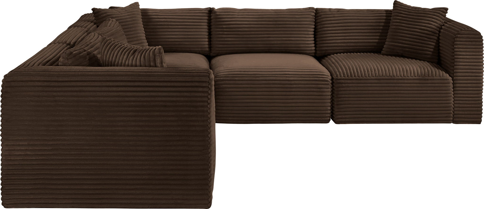 Shaggy 109" Corduroy Performance Fabric Upholstered Modular Sectional