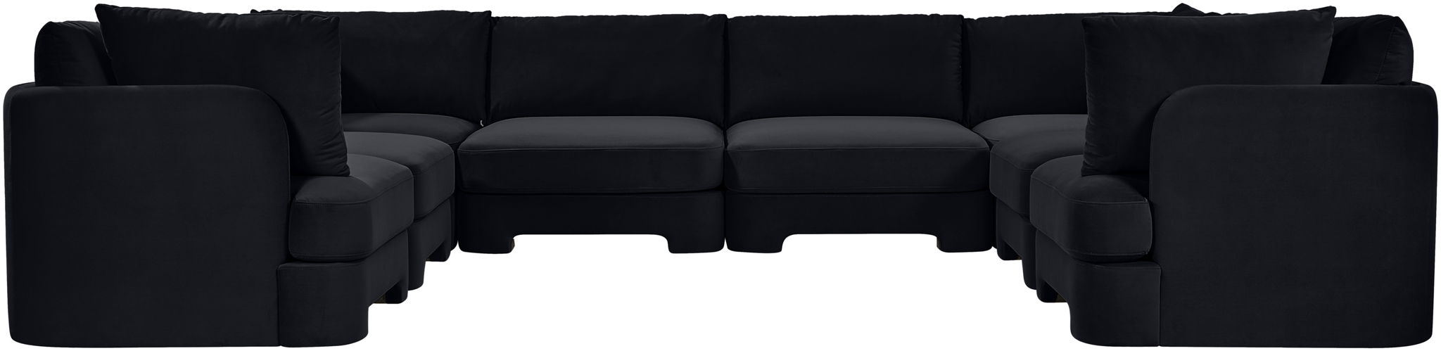 Hammond 148" Velvet Performance Fabric Upholstered 8pc. Modular Sectional