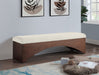 Lawson Velour Fur Fabric Upholstered Bench
