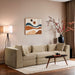 Stellar 114" Chenille Fabric Upholstered 3pc. Modular Sofa