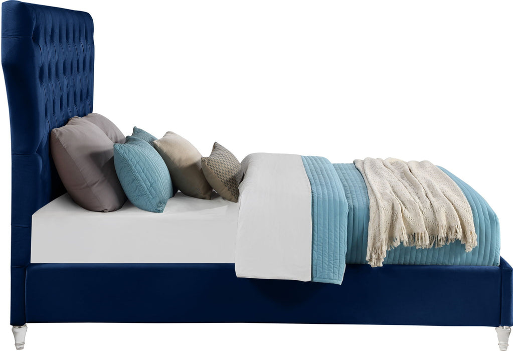 Kira Velvet Upholstered Bed