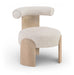 Calder Linen Textured Fabric Upholstered Chair