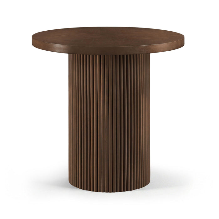 Belinda 36" Oak Veneer And Solid Wood Counter Height Table