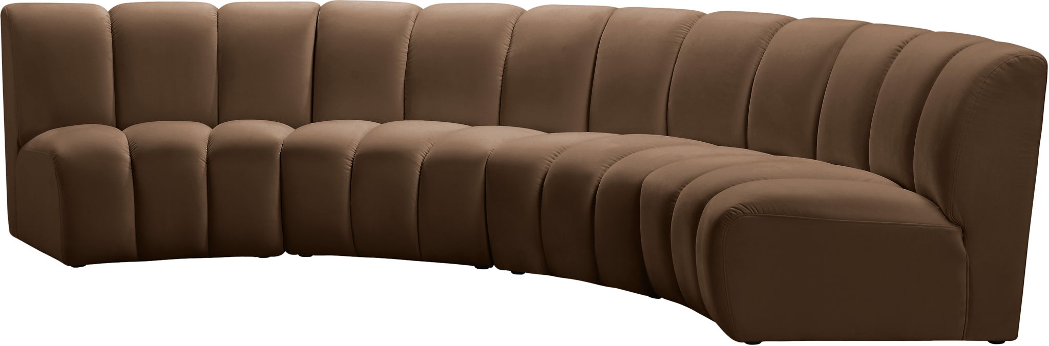 Infinity 148" Velvet Upholstered 4pc. Modular Sectional