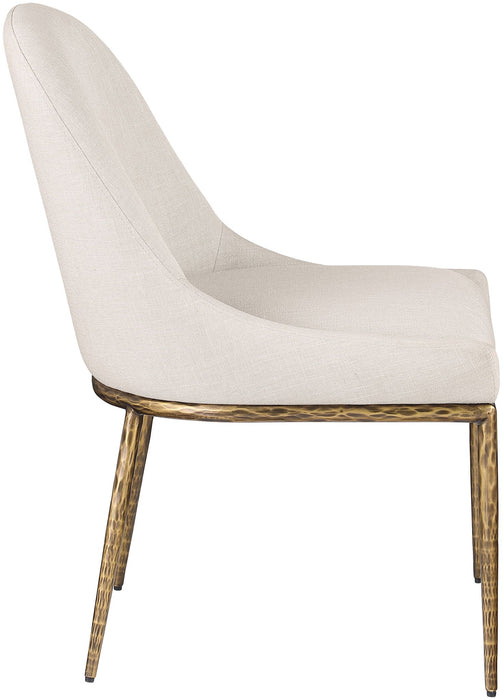 Ferro Linen Textured Performance Fabric Upholstered Dining Side Chair