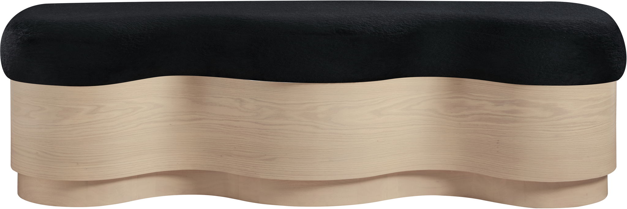 Savoy Velour Fur Fabric Upholstered Bench