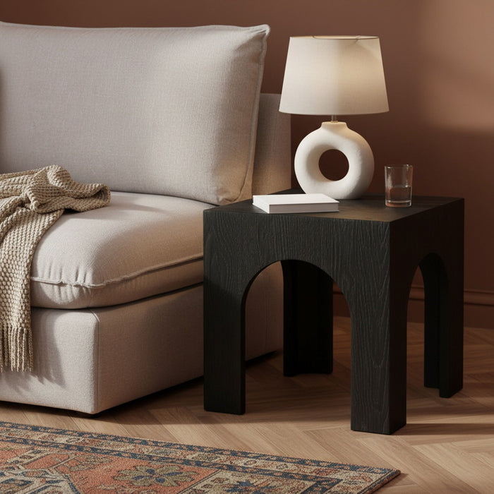 Arch Oak Wood End / Side Table