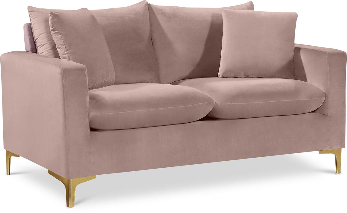 Loveseat tapizado de terciopelo Naomi de 58"
