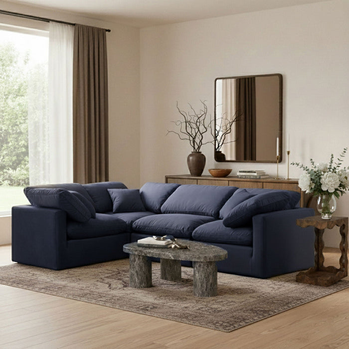 Indulge 105" Velvet Upholstered 4pc. Modular Sectional