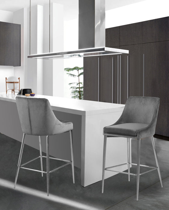 Karina Velvet Upholstered Counter Stool
