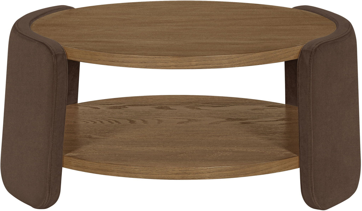 Wren Velvet And Oak Veneer Coffee Table