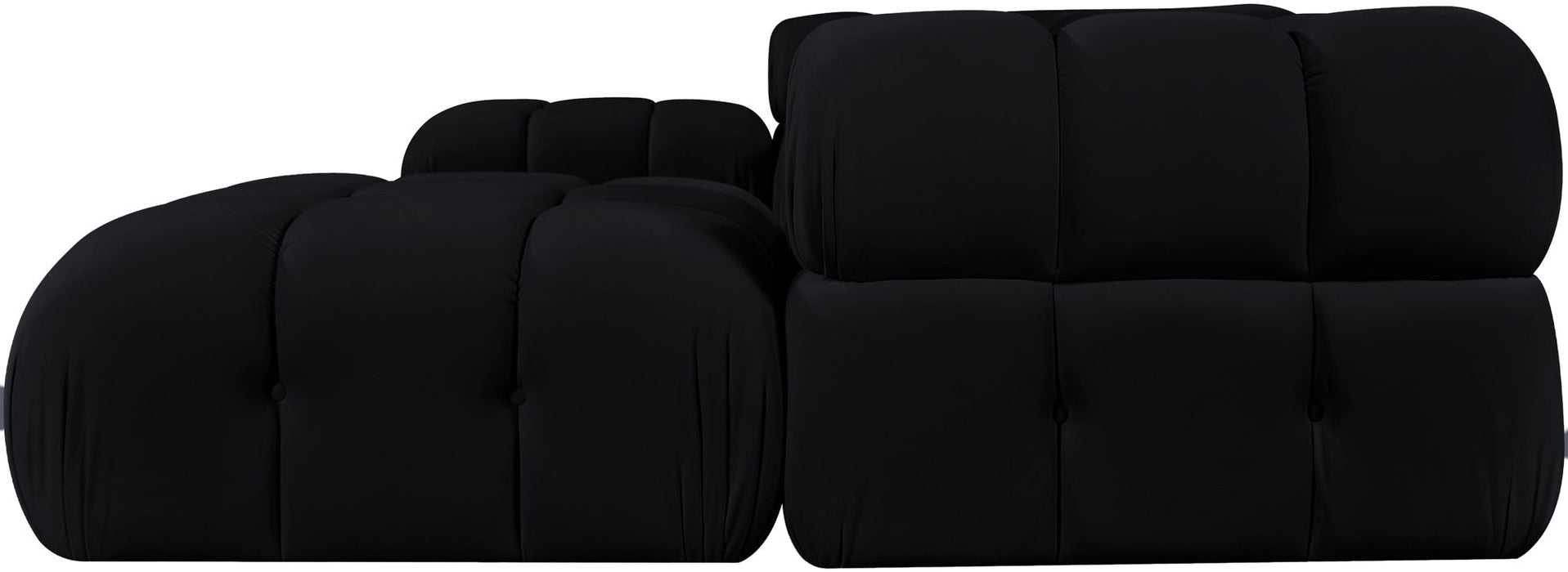 Seccional modular tapizado de terciopelo de alto rendimiento Orin de 148" de 6 piezas
