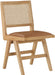 Abby Cane And Vegan Leather Upholstered Dining Side Chair