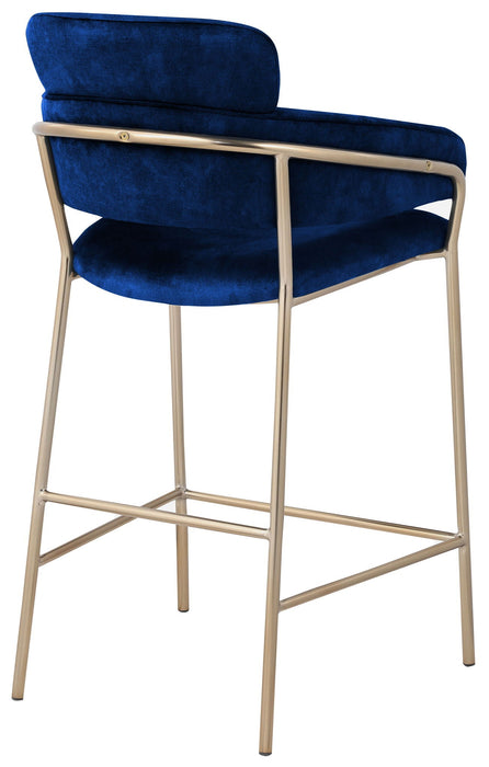Yara Velvet Upholstered Counter Stool