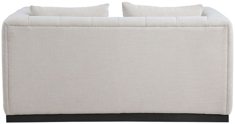 Lucia 67" Linen Textured Fabric Upholstered Loveseat
