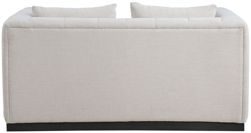 Lucia 67" Linen Textured Fabric Upholstered Loveseat