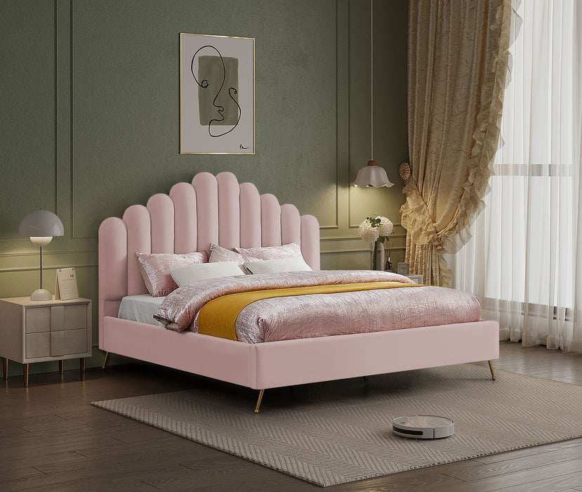 Lily Velvet Upholstered Bed