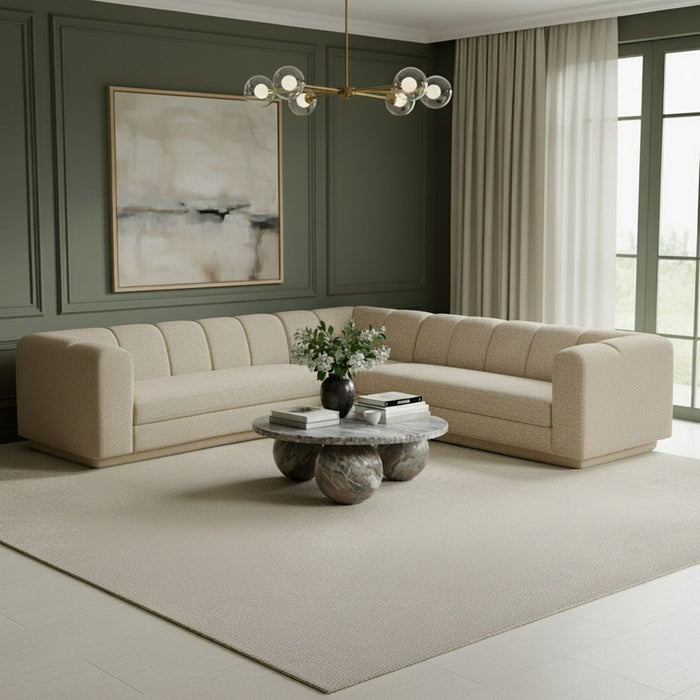 Modari 194.25" Fabric Upholstered 8pc. Modular Sectional