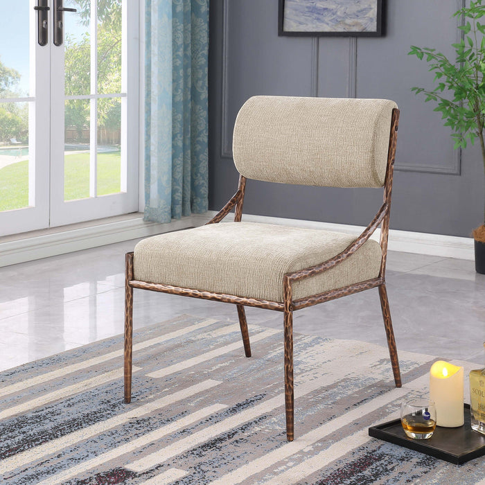Bastille Chenille Fabric Upholstered Dining Side Chair