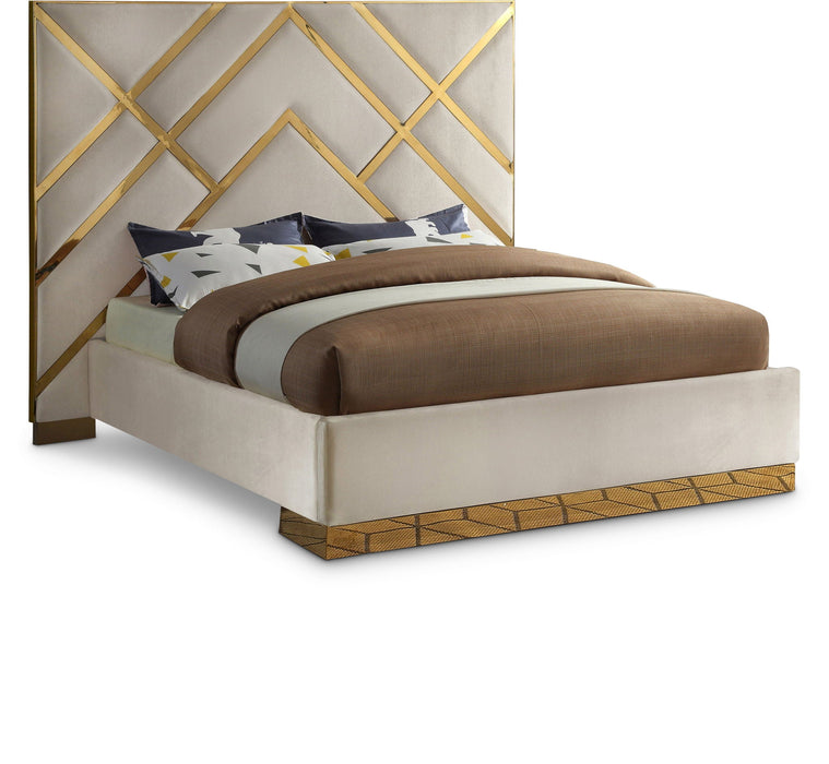 Cama tapizada de terciopelo Vector
