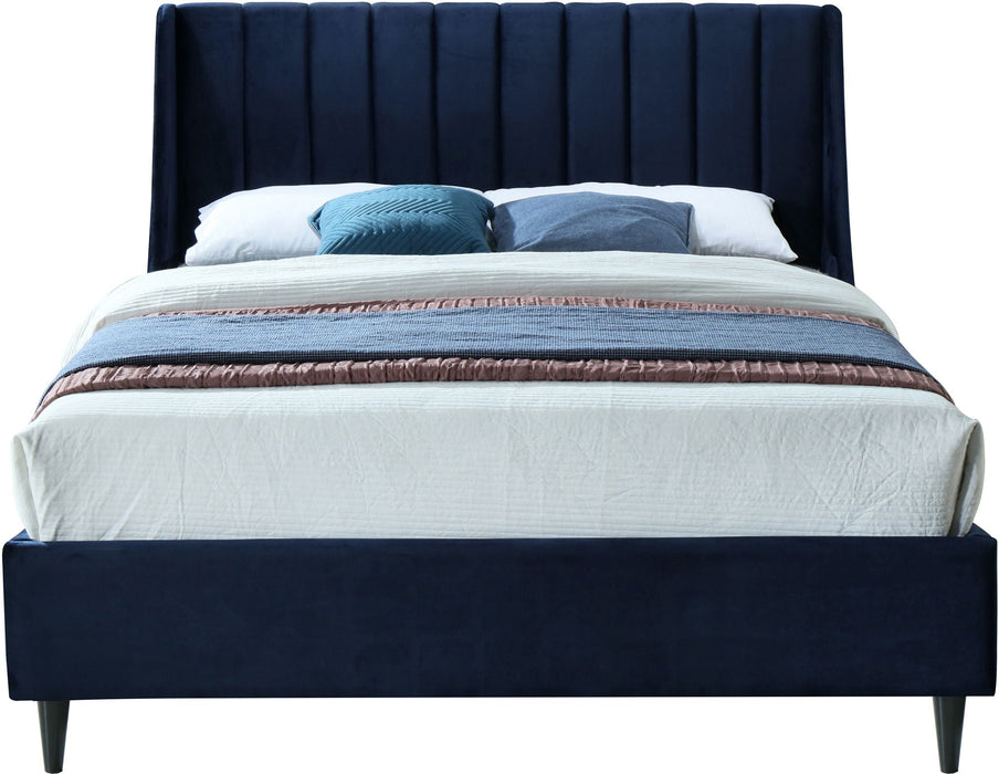 Eva Velvet Upholstered Bed