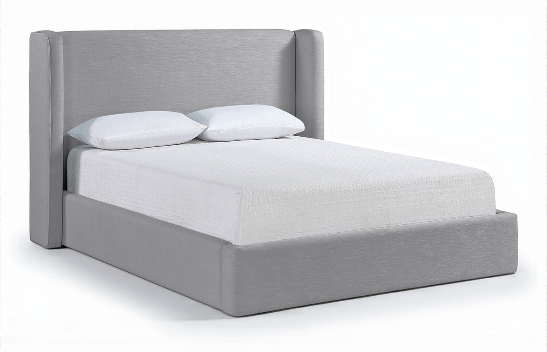 Kendall Linen Textured Fabric Upholstered Bed