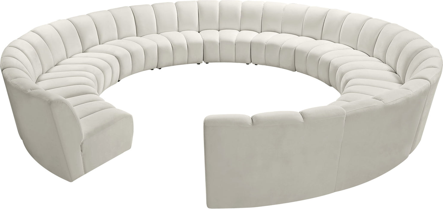 Infinity 178" Velvet Upholstered 12pc. Modular Sectional