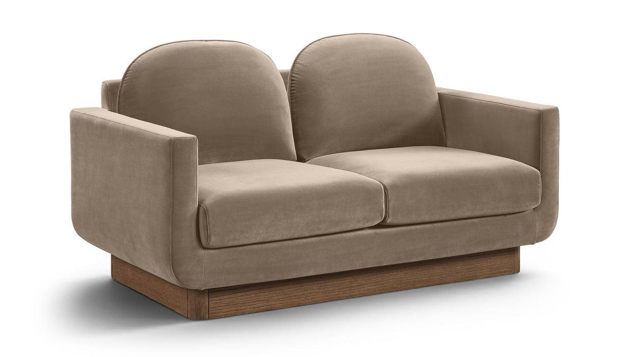 Diviento 63" Velvet Performance Fabric Upholstered Loveseat