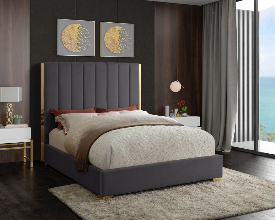 Becca Velvet Upholstered Bed