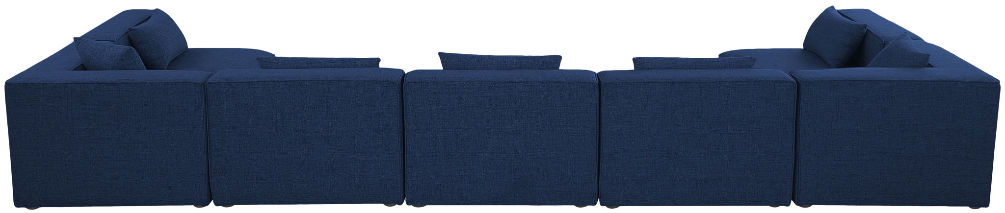 Cube 180" Fabric Upholstered 7pc Modular Sectional