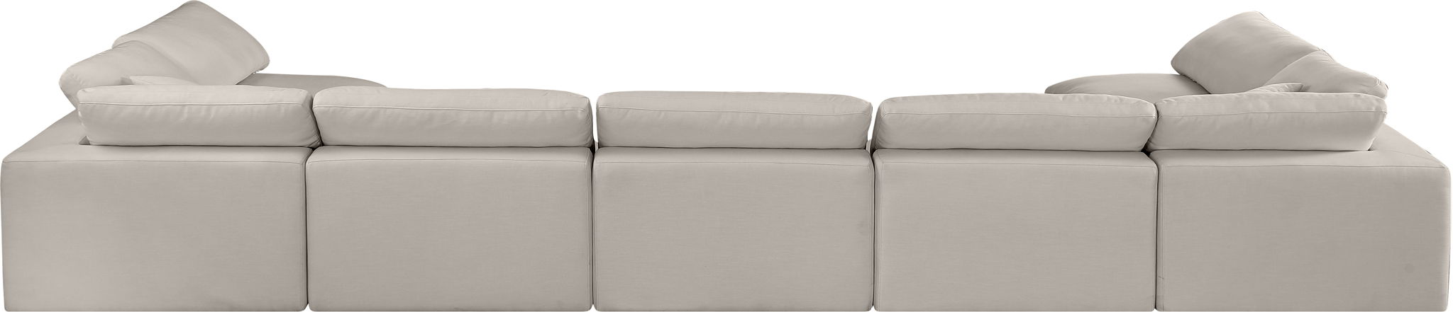 Comfy 197" Linen Textured Fabric Upholstered 7pc. Modular Sectional