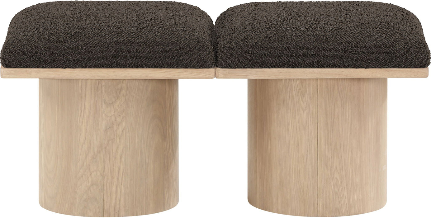 Pavilion Boucle Fabric Upholstered 2pc. Modular Bench