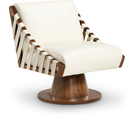 Millwin Vegan Leather Upholstered Swivel Accent Chair