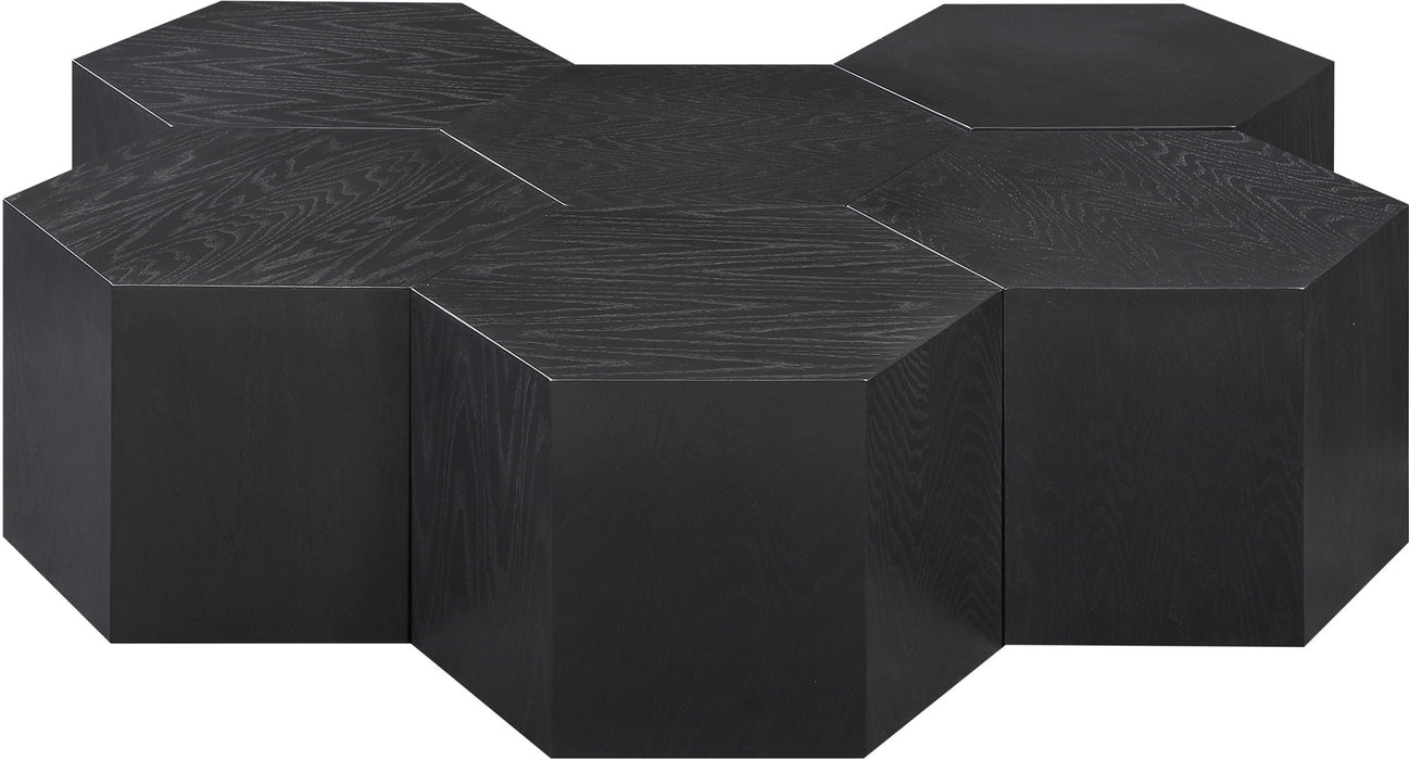 Mesa de centro modular de madera de roble Eternal de 4 piezas