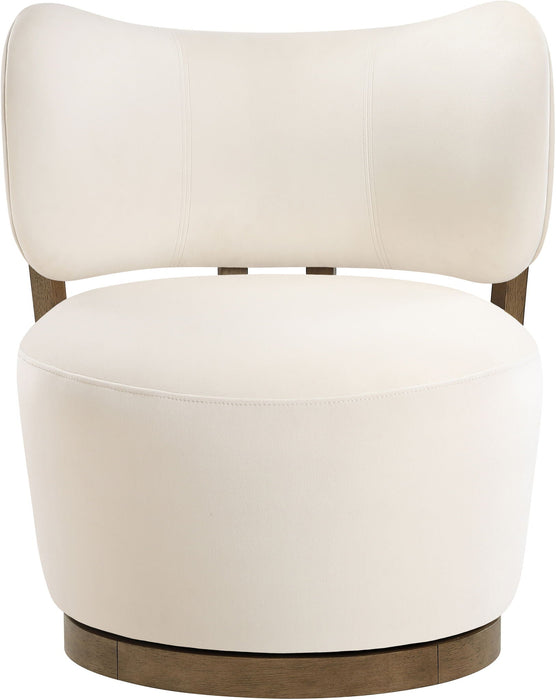 Elara Velvet Upholstered Swivel Chair