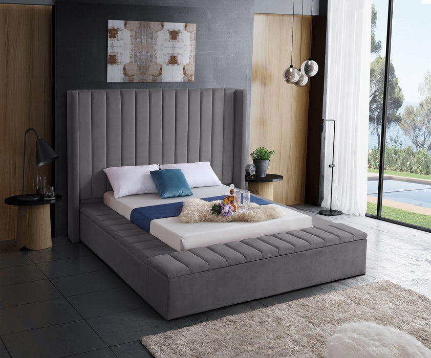 Kiki Velvet Upholstered Bed
