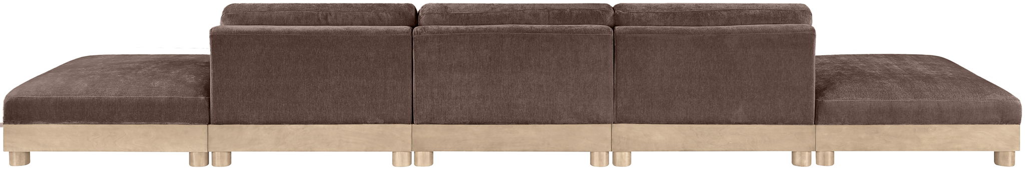 Turin 120" Chenille Fabric Upholstered 5pc. Modular Sectional
