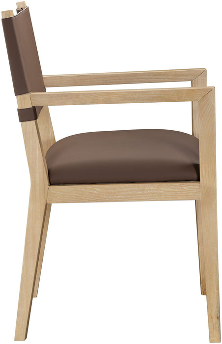 Avon Vegan Leather Dining Arm Chair