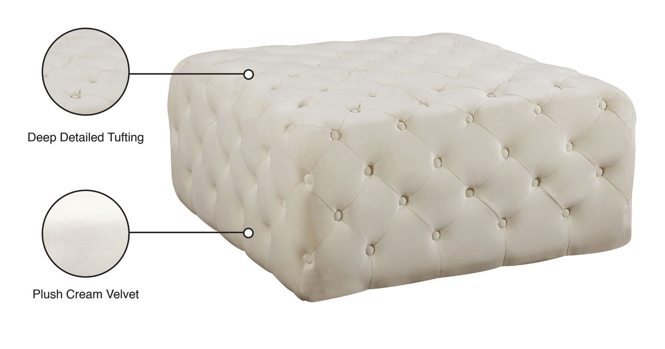 Ariel Velvet Upholstered Ottoman