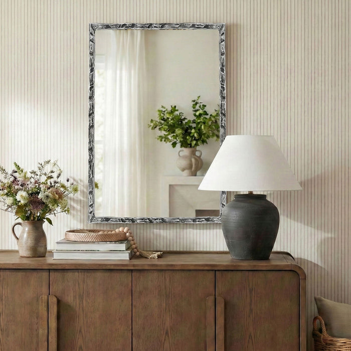 Hammer 48" W X 36" H Iron Frame Mirror