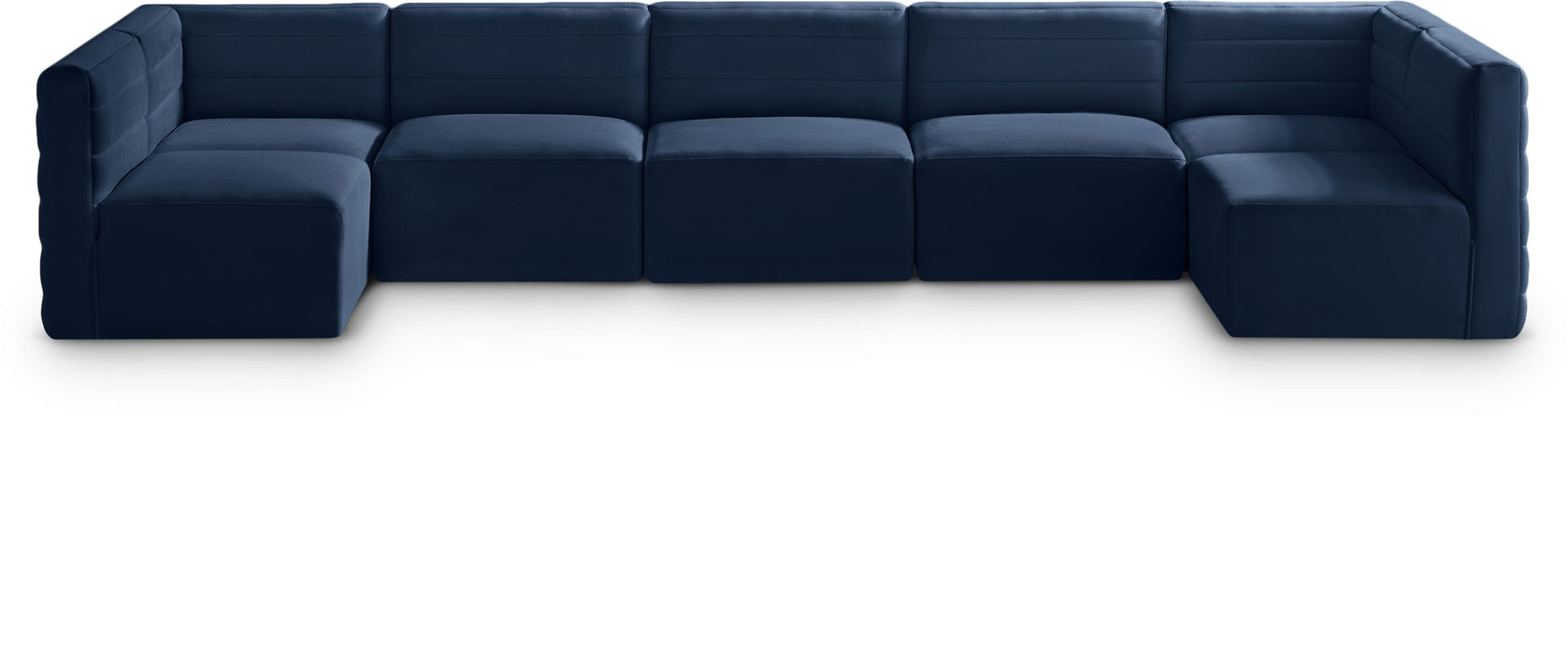 Quincy 157" Velvet Upholstered Comfort 7pc. Modular Sectional