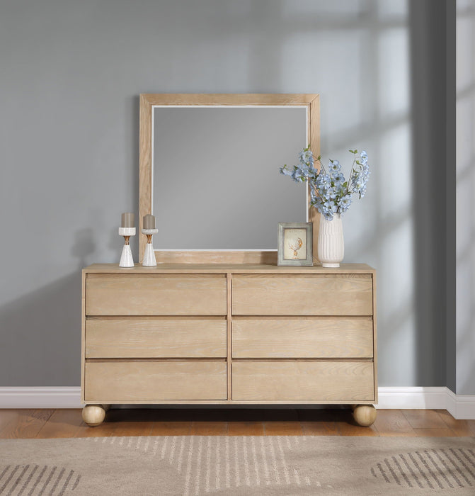 Kent 38" W X 40" H Ash Wood Frame Mirror