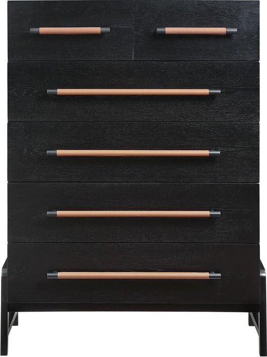Kaya Oak Veneer And Vegan Leather Handle Chest